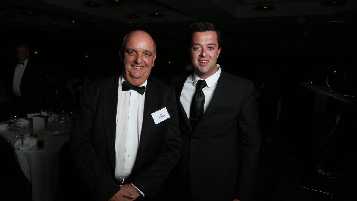 Big supporter: Tony McAdam with Ryan Campbell at The Illawarra Connection. Picture: Greg Ellis.
