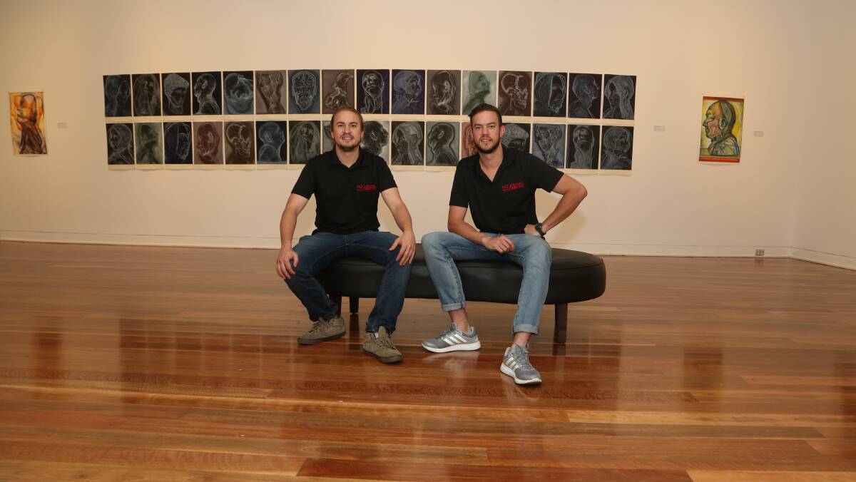 Martin and Michael Papac at one of their dining venues Wollongong Art Gallery. Picture: Greg Ellis.


