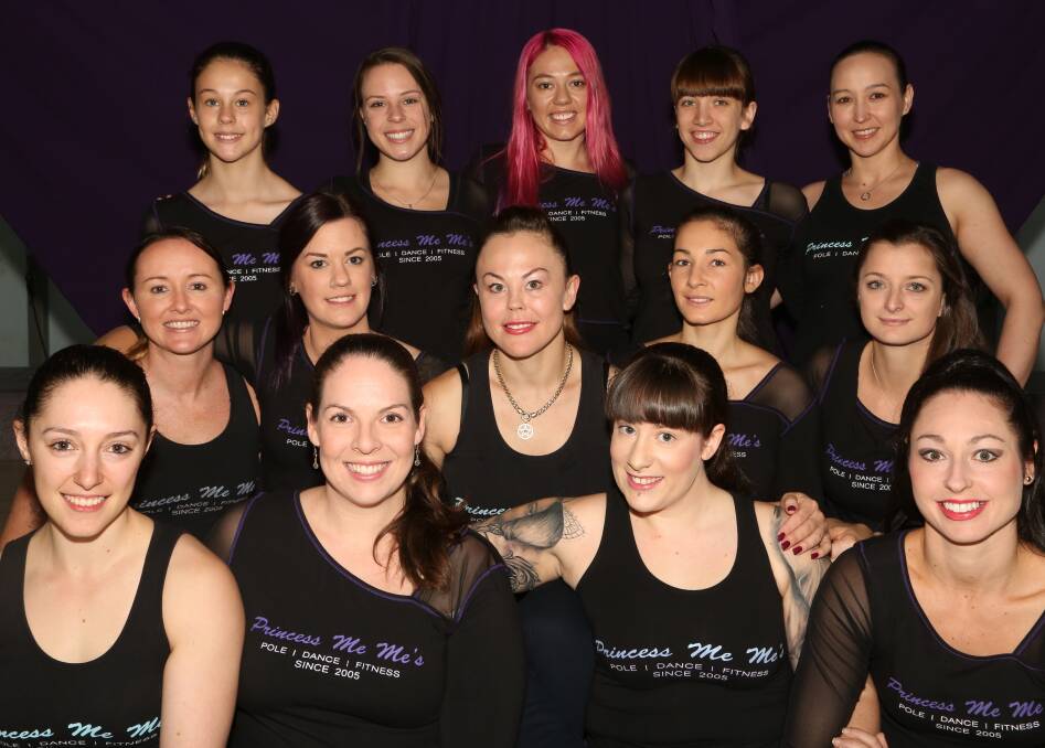 Air instructors: Jess Hill (centre) and the team introducing fitness on ribbons and rings in a new Wollongong aerial studio. Picture: Greg Ellis