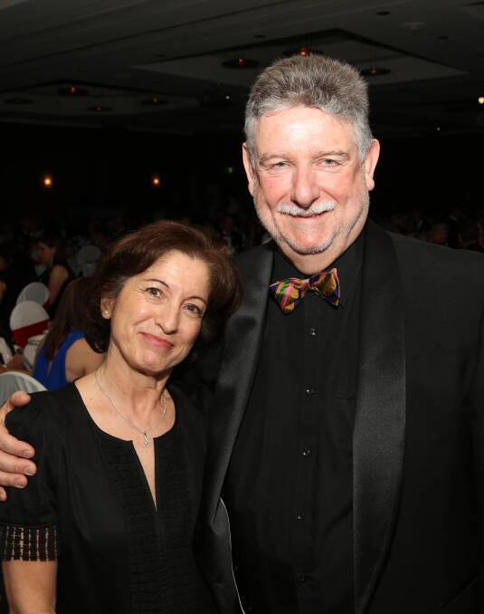 Retirement: Lourdes De Miguel Garcia joined her husband Professor John Glynn at the Illawarra Connection dinner on Tuesday. Picture: Greg Ellis.