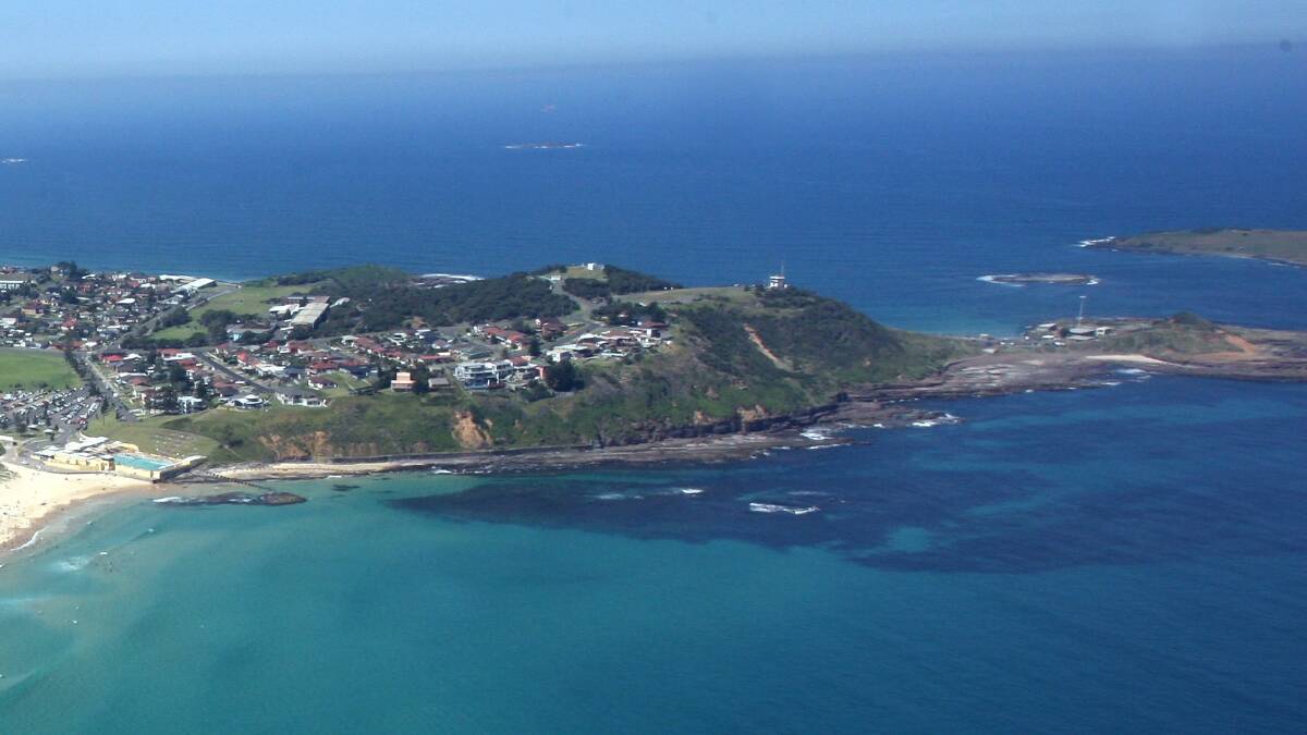 Investigation: Someone is thought to have been bitten by a shark off one of the islands near Port Kembla on Saturday afternoon.
