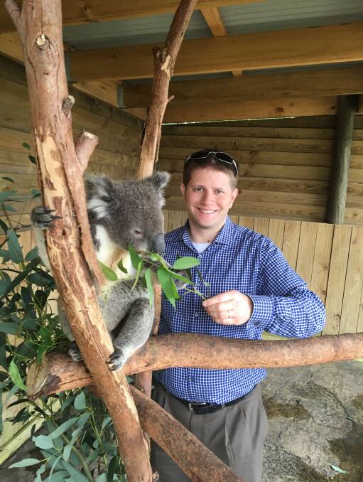 Native experience: Royal Caribbean Inventory, Planning and Deployment director Marc Millar at Symbio Wildlife Park. Picture: Mark Sleigh.

