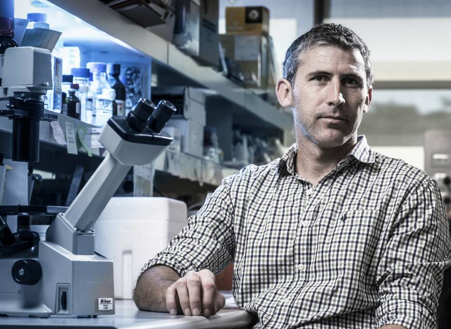 University of Wollongong's Dr Justin Yerbury has done years of research into MND and now is fighting it himself. Picture: Paul Jones
