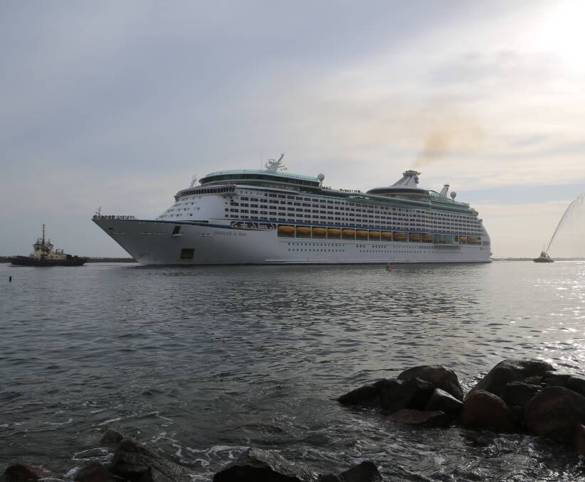 Sailing in: Voyager of the Seas during her previous visit. Picture: Greg Ellis.
