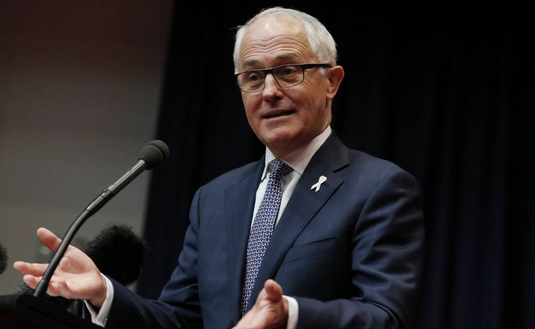 Out in front: Prime Minister Malcolm Turnbull is gaining popularity.