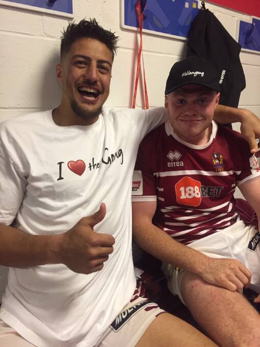 CELEBRATIONS: Wigan Warriors stars Anthony Gelling and Joe Burgess celebrate their semi final win over the Salford Red Devils which will see them square off against arch rivals Hull FC in the Challenge Cup final at the famous Wembley Stadium on August 26.