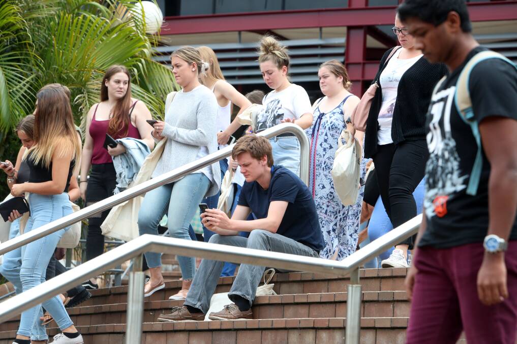 Students during O-Week at the University of Wollongong on Wednesday. Picture: Sylvia Liber