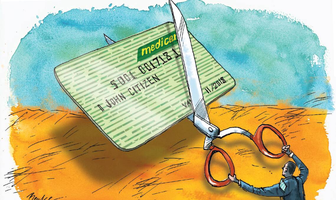 The Illawarra's federal election candidates have backed Medicare, indicating the need for a free and accessible healthcare system. Cartoon: Joe Benke