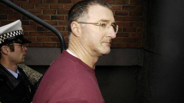 Potter in Tasmanian police custody in 2008. Picture: Launceston Examiner
