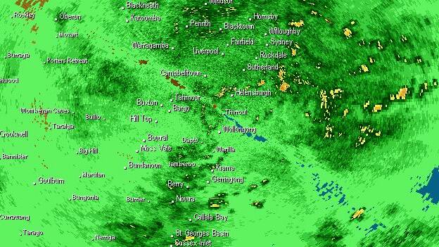 The Wollongong (Appin) rain radar at 9.24am on Saturday. Source: Weatherzone 