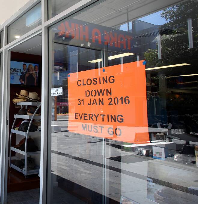 CLOSING?: A sign says outdoor travel shop Take a Hike will close at the end of the month, but its owner says the closure isn't permanent, rather a "well-deserved break".