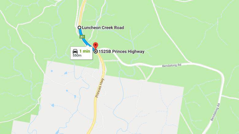 Wire lane dividers will be installed between Bendalong and Luncheon Creek Roads ahead of the busy tourism spike over Easter on the South Coast. Image: Google Maps