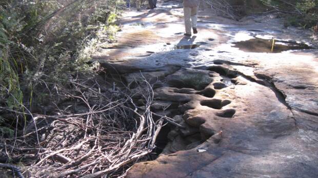 A dried-out creek above the Dendrobium mine in the Special Areas. Picture: Julie Sheppard