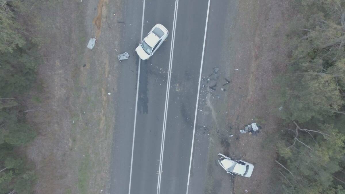 The crash scene at Wandandian. Picture: Facebook / Illawarra Police Rescue Squad - NSW Police Force.