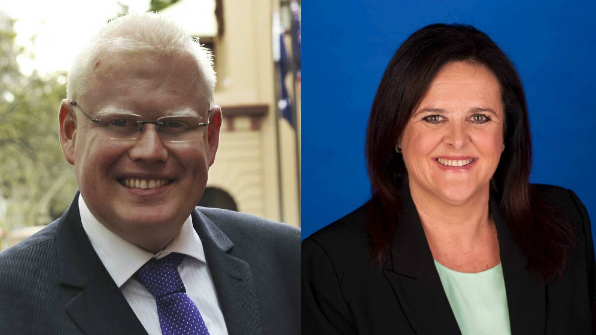 Parliamentary secretary for the Illawarra, and Kiama MP, Gareth Ward (left) and Anna Watson, the Labor Member for Shellharbour.
