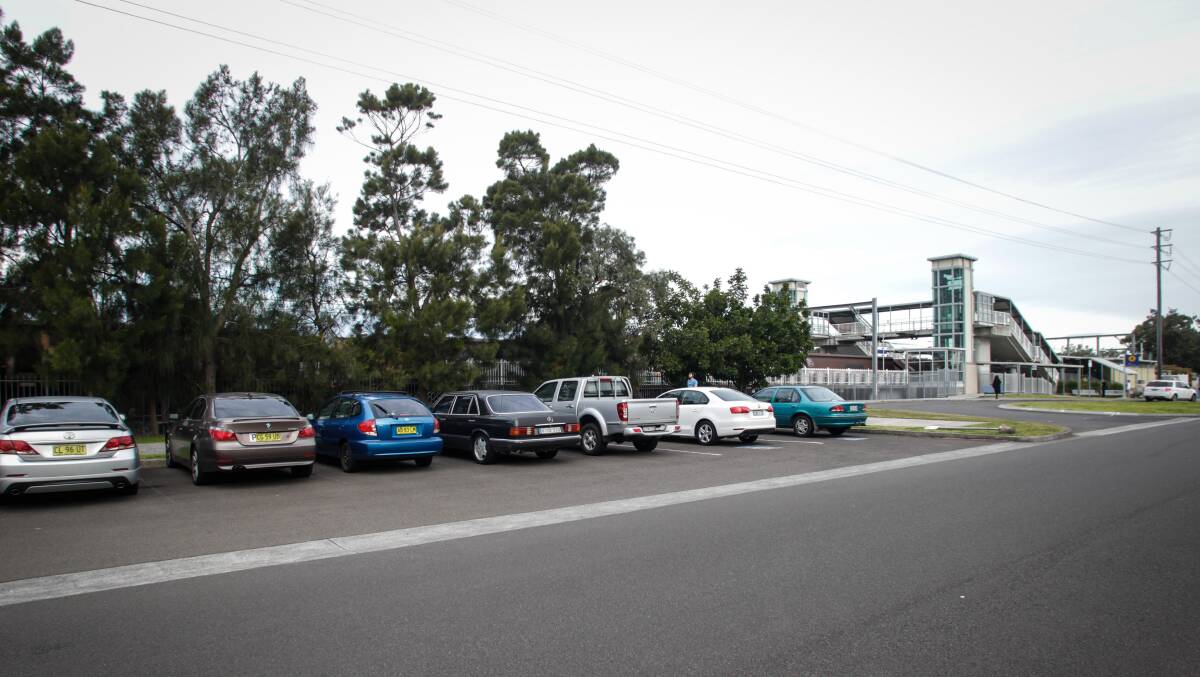 Parking spaces are at a premium near North Wollongong train station. An inquiry into commuter car parking has been launched. Picture: Georgia Matts