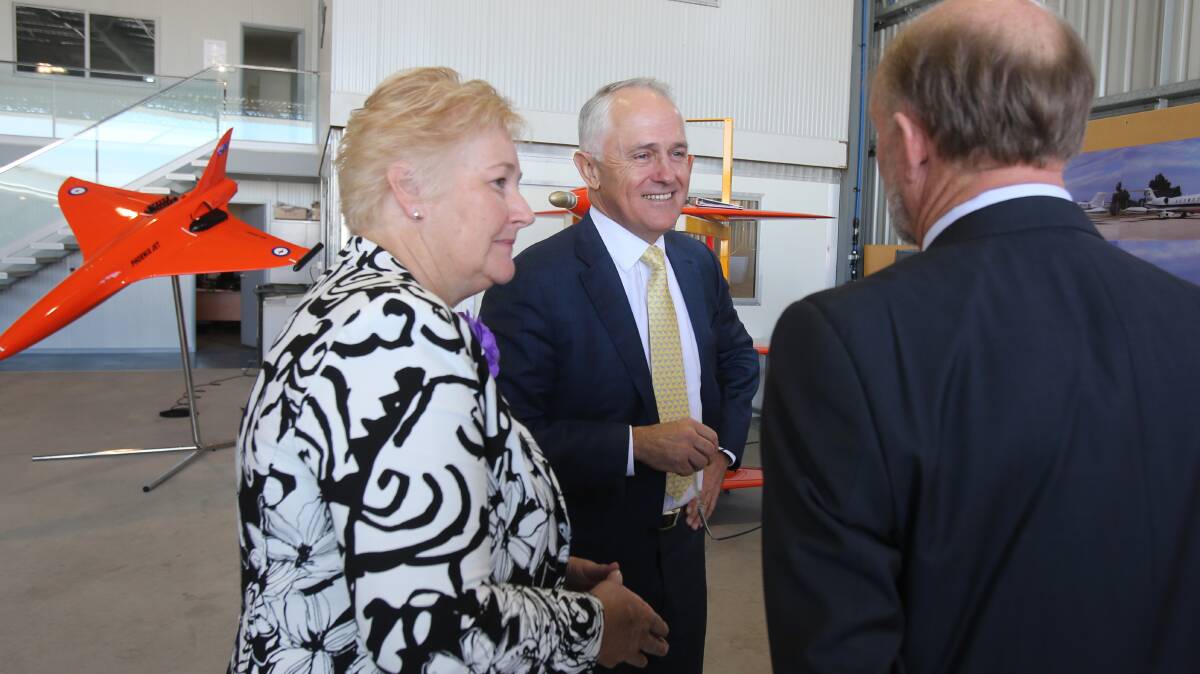 Gilmore MP Ann Sudmalis with Prime Minister Malcolm Turnbull at Yerriyong, near Nowra, recently. Picture: Robert Peet