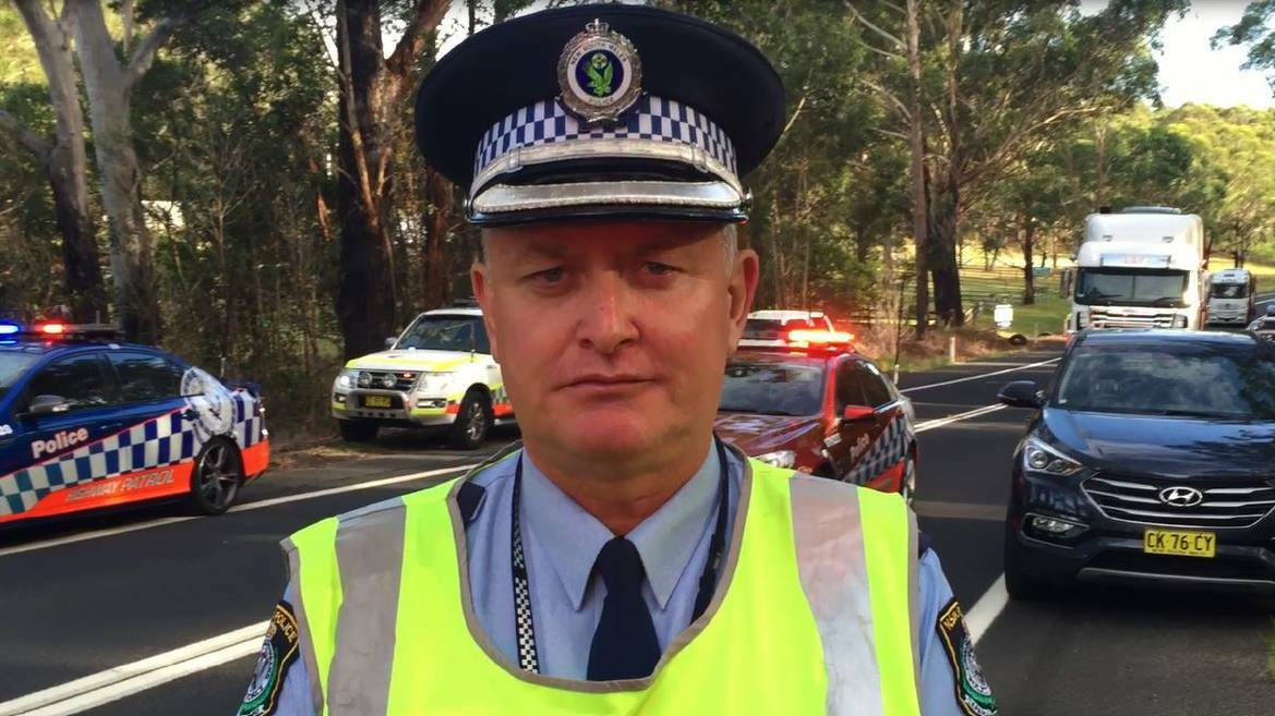 Inspector Ray Stynes, from Nowra police, at the scene. Picture: South Coast Register