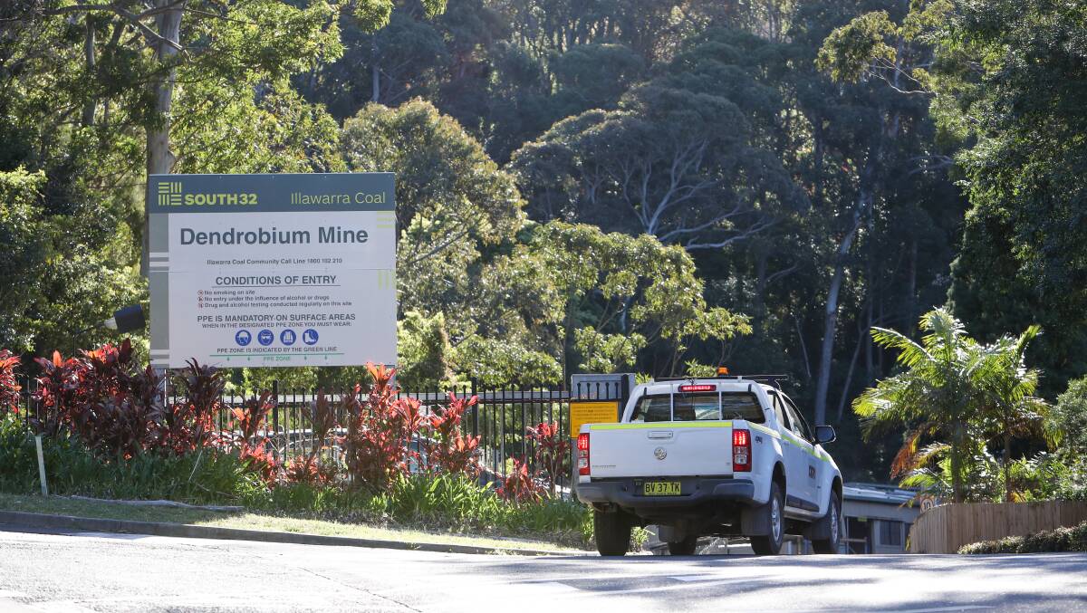The front gates of the Dendrobium mine at Mount Kembla last week. Picture: Adam McLean