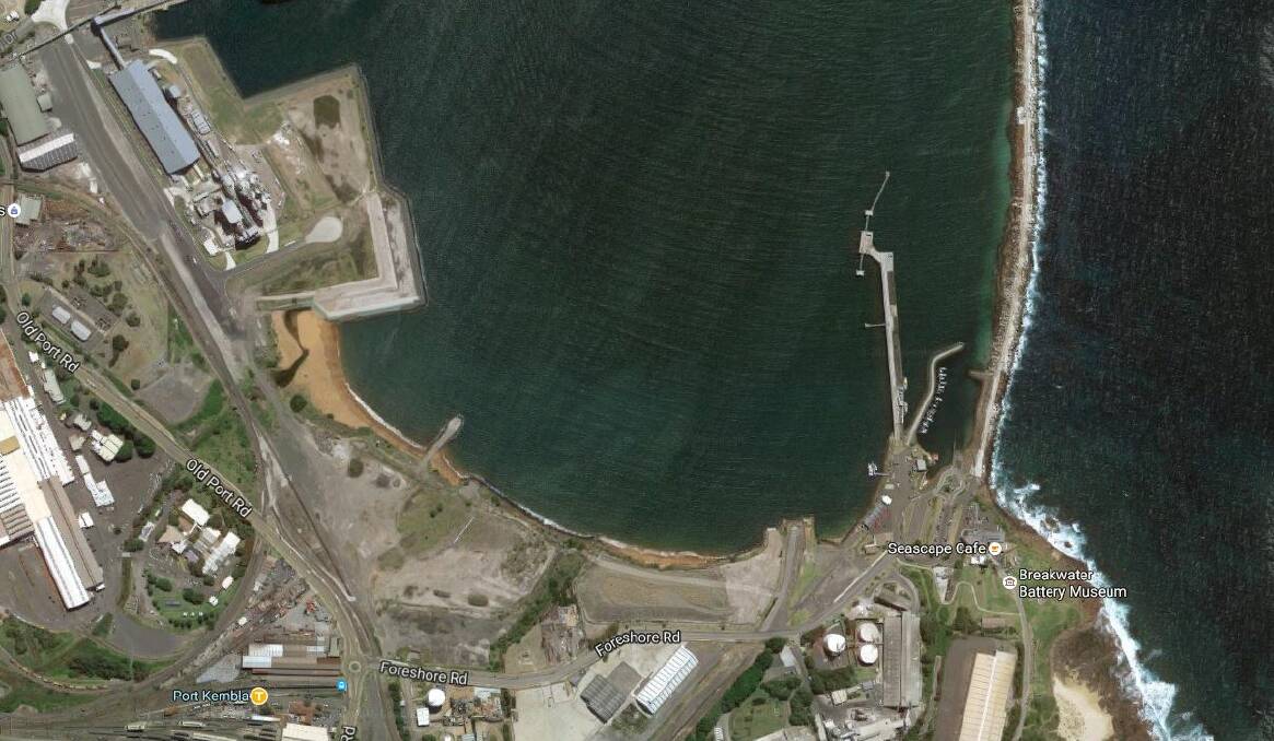 An aerial view of Port Kembla Harbour. Picture: Google Maps
