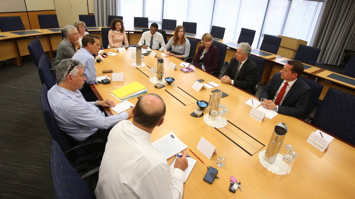 Tuesday's workplace exploitation roundtable, where industry representatives discuss ways to prevent young workers from being short-changed. Picture: Robert Peet