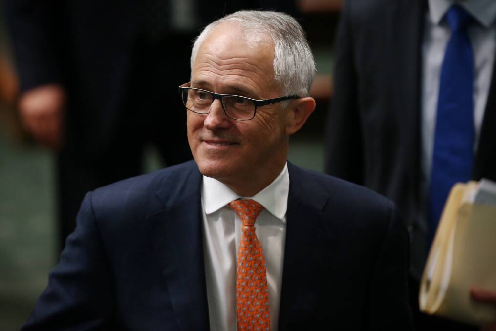 Prime Minister Malcolm Turnbull during question time at Parliament House in Canberra on Tuesday. Picture: Andrew Meares