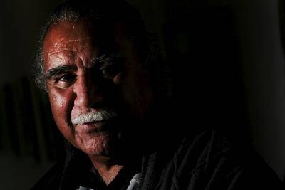 Aboriginal tent embassy founder Michael Anderson. Picture: DAVE TEASE
