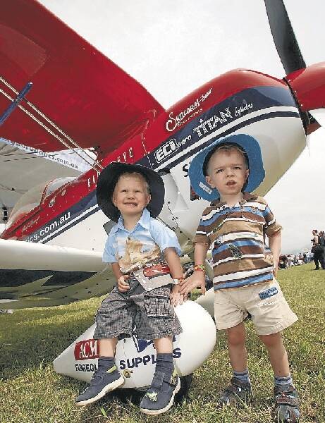Two-year-olds Cade Ryder and Jackson Wallis.