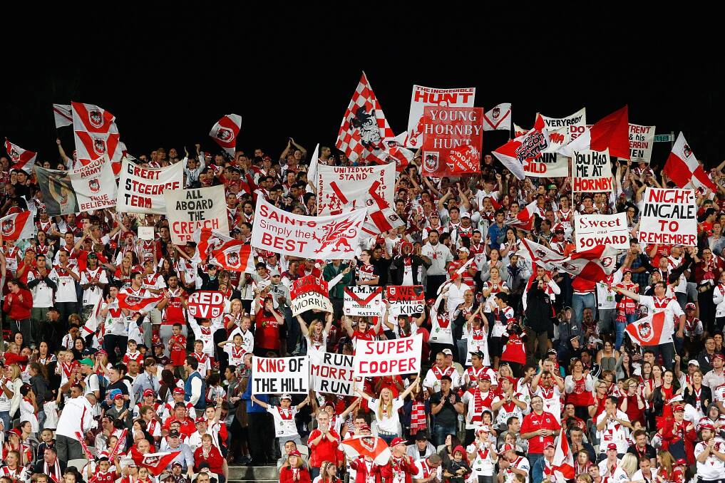 Dragons membership has increased since this game against Manly in Sydney in 2012. Picture: GETTY IMAGES