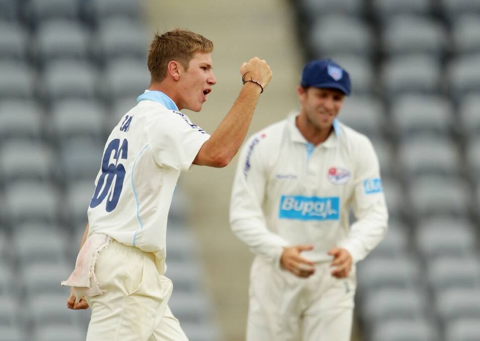 Adam Zampa celebrates a wicket during the Sheffield Shield match against Queensland last month. Picture: GETTY IMAGES