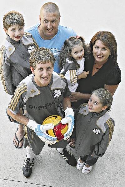 Alex Baird, who will play for Derby County, and his family. They are moving to the UK to support him in his bid to carve a career in football. Picture: ROBERT PEET