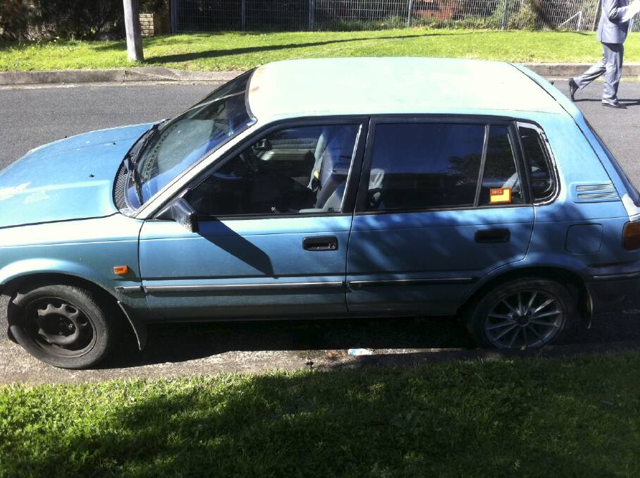 Missing man Nick Katopodis was in this aqua 1993 Toyota Corolla sedan on the last day that he was seen.