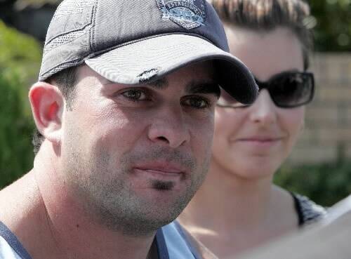 Windang shark attack victim Steven Fogarty and his wife Amanda. Picture: ANDY ZAKELI