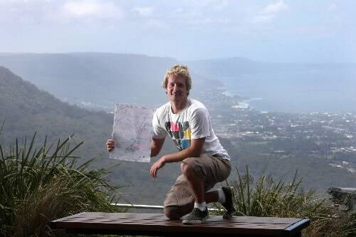 PhD student Andrew Warren is helping a University of Wollongong team figure out the "coolest places" in the area. Picture: DAVE TEASE