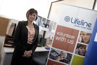 IRT chief executive Nieves Murray is often the anonymous voice counselling desperate people who call Lifeline. Photo: ANDY ZAKELI