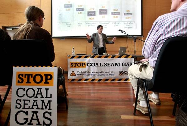 Stop Coal Seam Gas community forum featuring speakers from Ormil Energy.