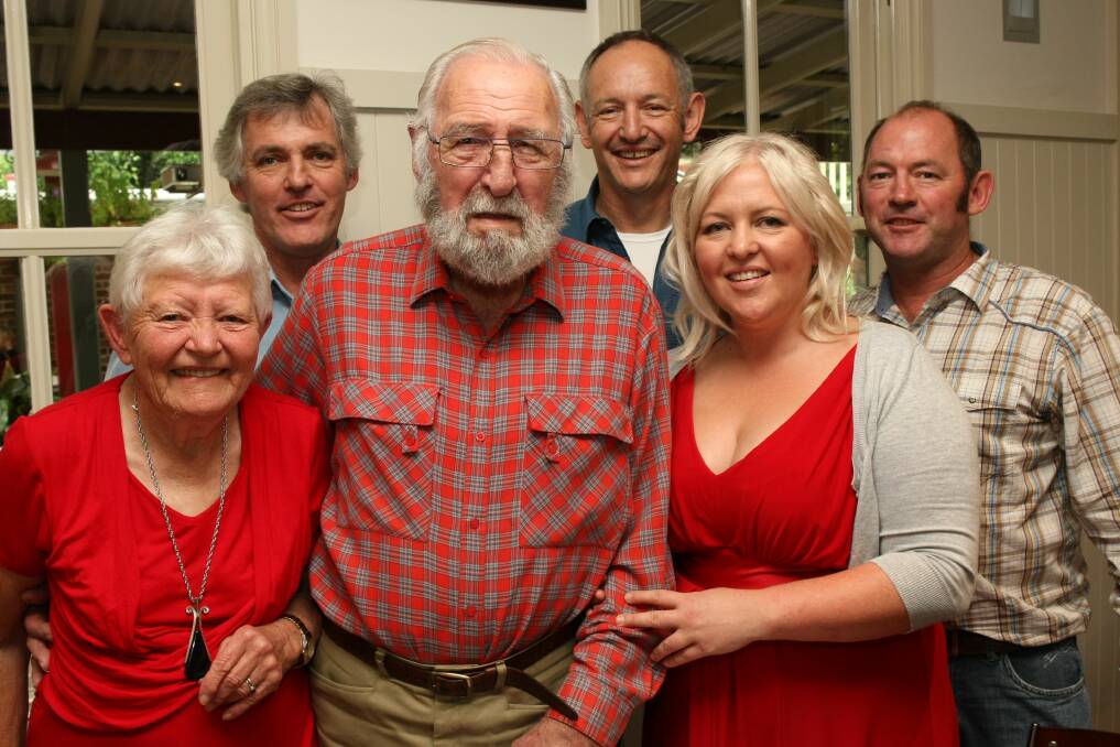 Ian Fell and his wife Val enjoy a combined 80th birthday party with children Gordon, Rowan, Catriona and Alex in 2009.