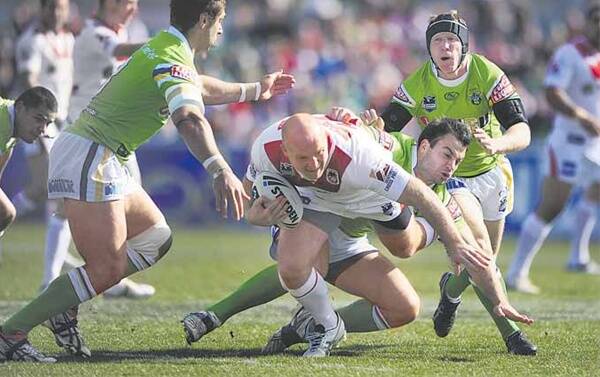 Michael Weyman has been imposing for the Dragons since returning from a month-long suspension. Picture: KARLEEN MINNEY