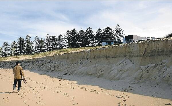 Wollongong's City Beach has been severely affected by the erosion. Picture: HANK van STUIVENBERG