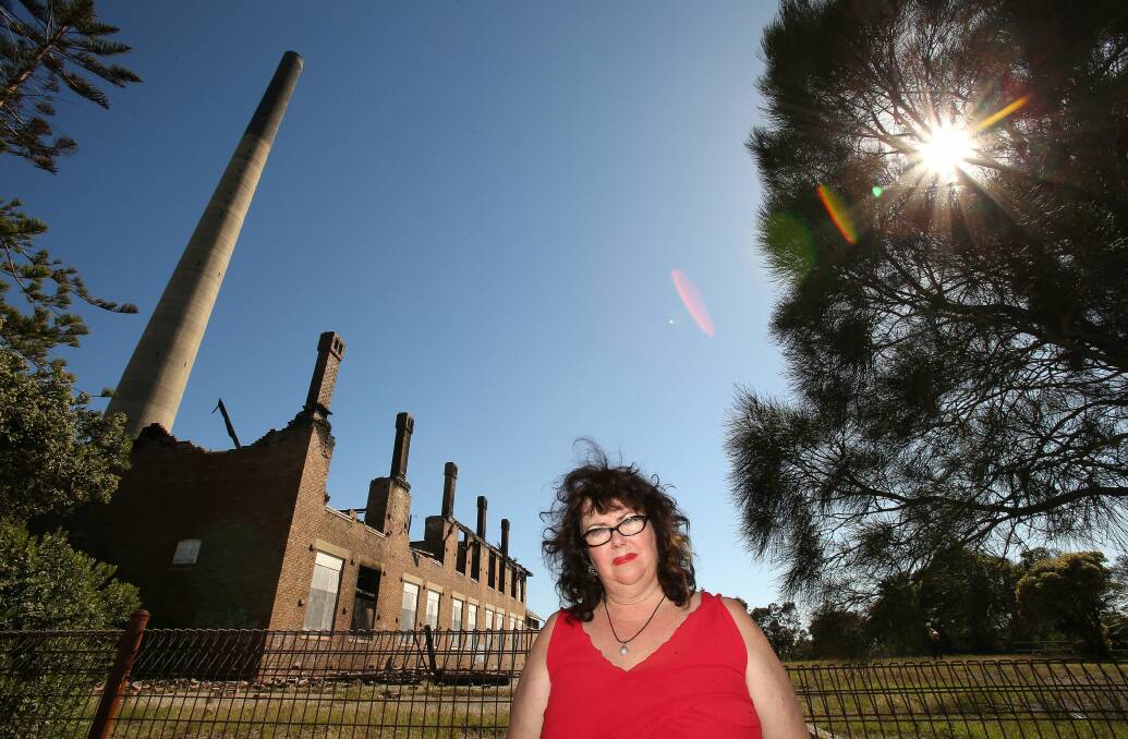 Ann Martin outside the former Port Kembla primary school. Picture: KIRK GILMOUR