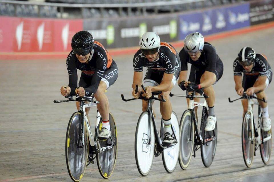 The Illawarra Cycle Club's teams pursuit quartet of Scott Butler, Mark Jewell, Paul Oysten and Simon Kersten recorded the fourth fastest masters team pursuit time in winning gold at the recent NSW Masters Team Pursuit Championship.