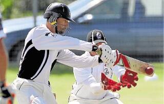 Port Kembla’s Daniel Lee looks for runs on the off side against Balgownie on Saturday. Picture: GREG TOTMAN