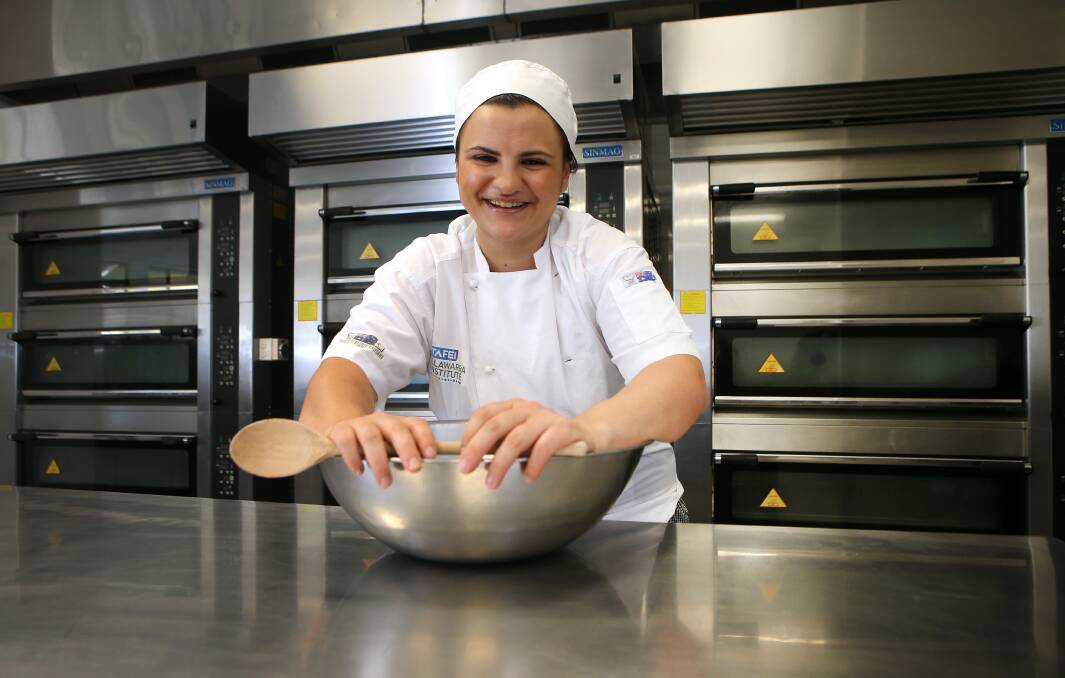 Wollongong TAFE Baking student Jessica Timpano. Picture: KIRK GILMOUR
