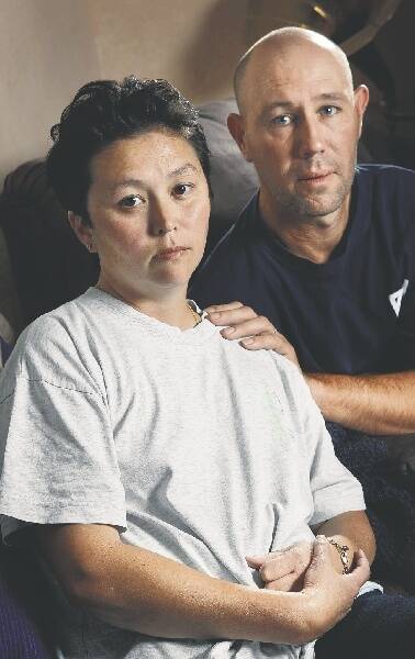 Cancer sufferer Debbie Leglise and her husband, Wayne, who have found themselves in a battle with Centrelink over disability payments. Picture: KEN ROBERTSON