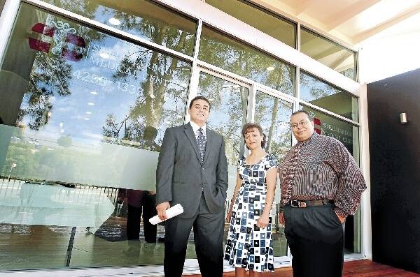 Dr George Albert (left), Dr Soheir Abadier and Dr Bahgat Gerges in front of their new surgery in Shellharbour. The practice has almost 500 people on its books, despite being open for only two weeks. Picture: SYLVIA LIBER