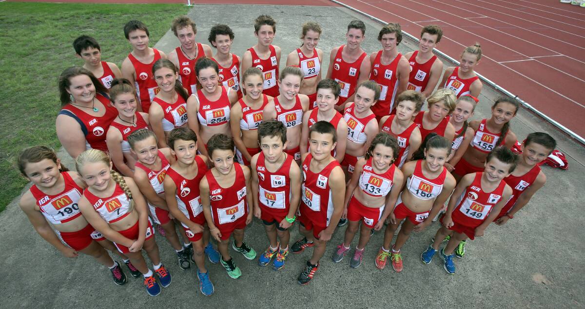 Set to shine: The talented kids from Wollongong City Little Athletics Club are looking forward to the NSW Little Athletics State Championships at Homebush, starting on Friday.