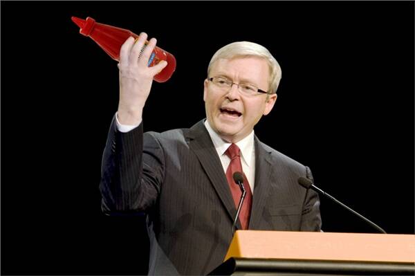 Kevin Rudd. Picture has been digitally altered