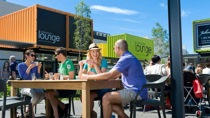 Christchurch is buzzing with energy: Creative shipping containers house shops and there are many new bars, cafes and restaurants. Photo: Neil Macbeth