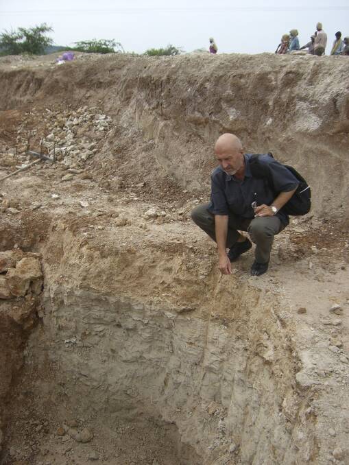 Professor Tuniz at an archaeological site in India.