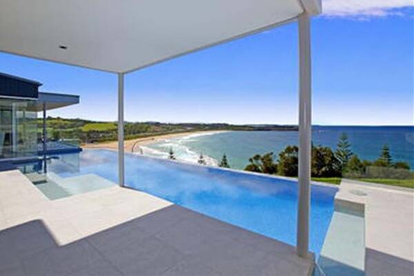 The pool has stunning views of the water. Picture: McGRATH REAL ESTATE